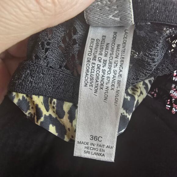 Victoria's Secret Vintage‎ Lace Leopard Animal Print Pushup Babydoll Chemise 36C - Picture 6 of 6